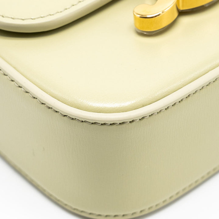Celine Mini Claude Shiny Calfskin Pistachio
