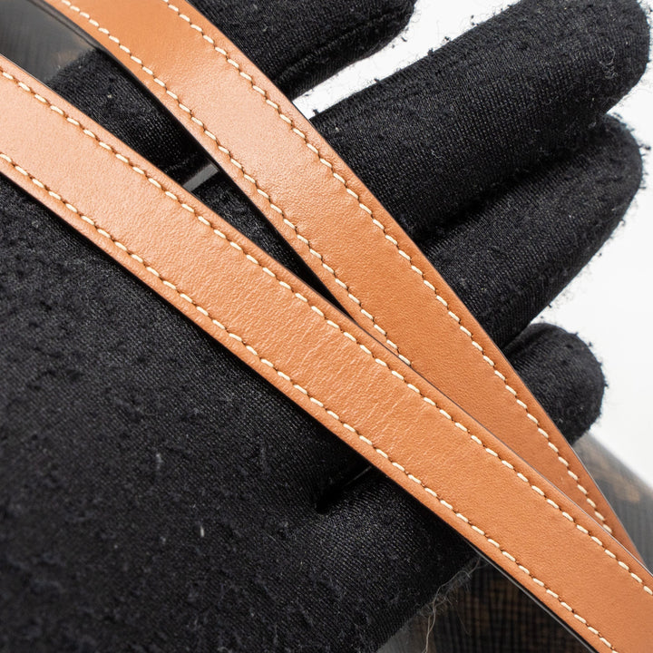 Celine Clutch On Strap Tabou Calfskin/Triomphe Canvas Tan