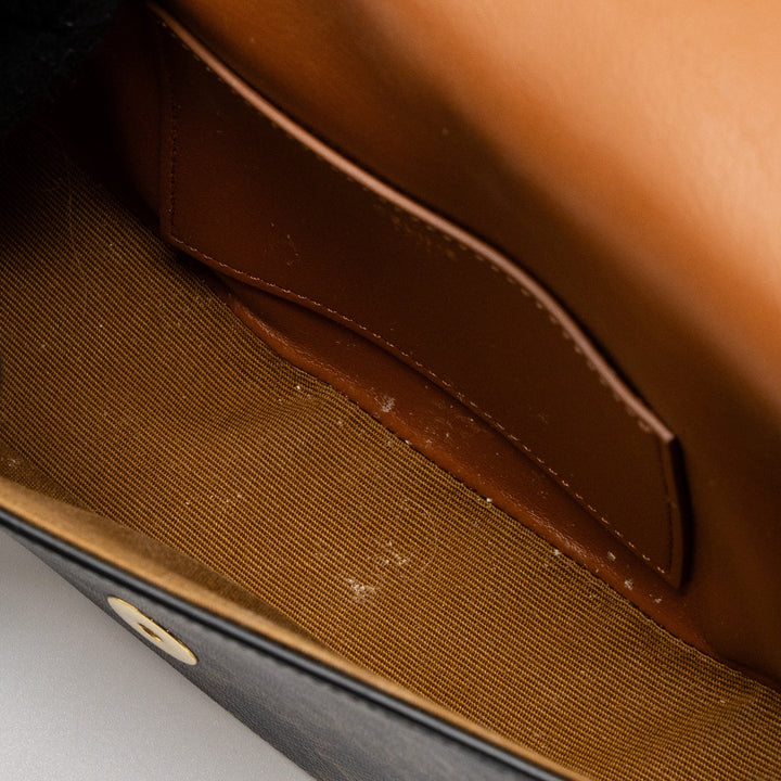 Celine Clutch On Strap Tabou Calfskin/Triomphe Canvas Tan