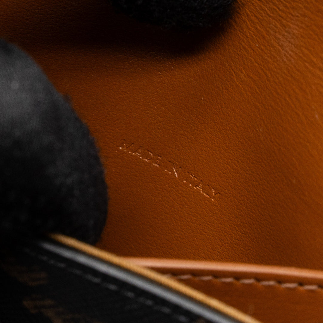 Celine Clutch On Strap Tabou Calfskin/Triomphe Canvas Tan