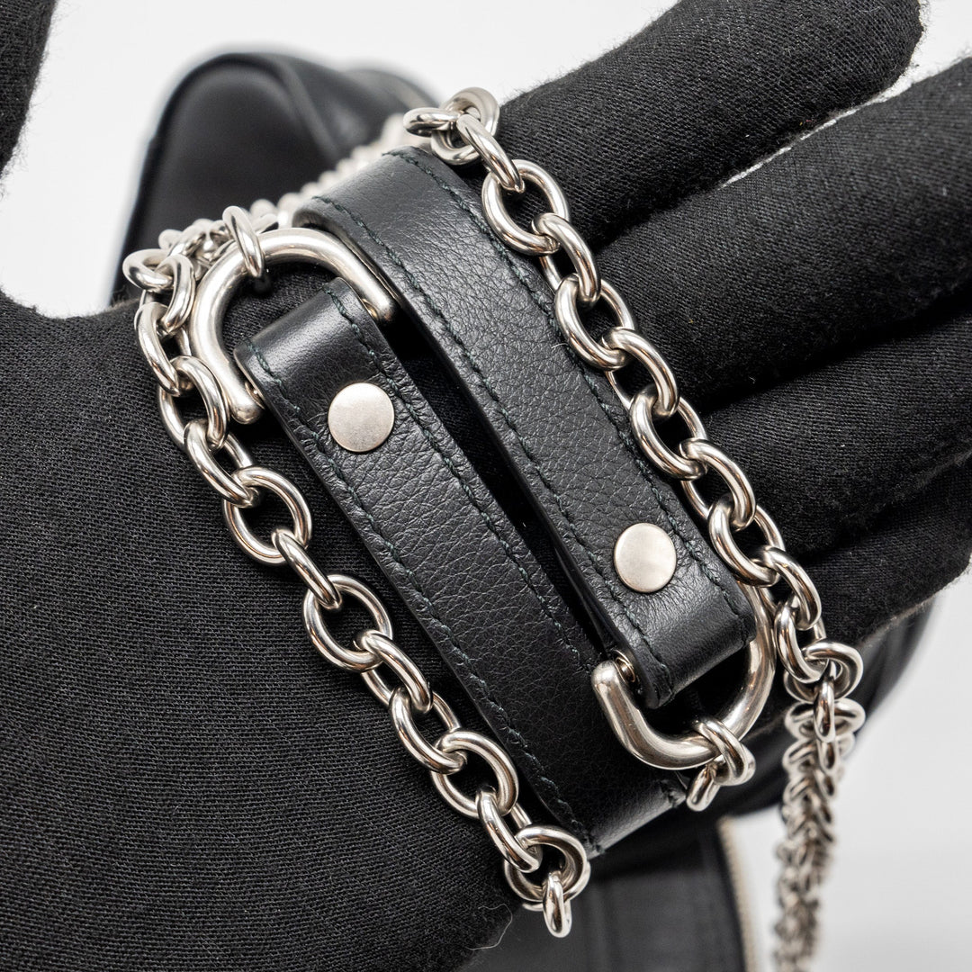 Top Quality Balenciaga triangle duffle bag calfskin black SHW