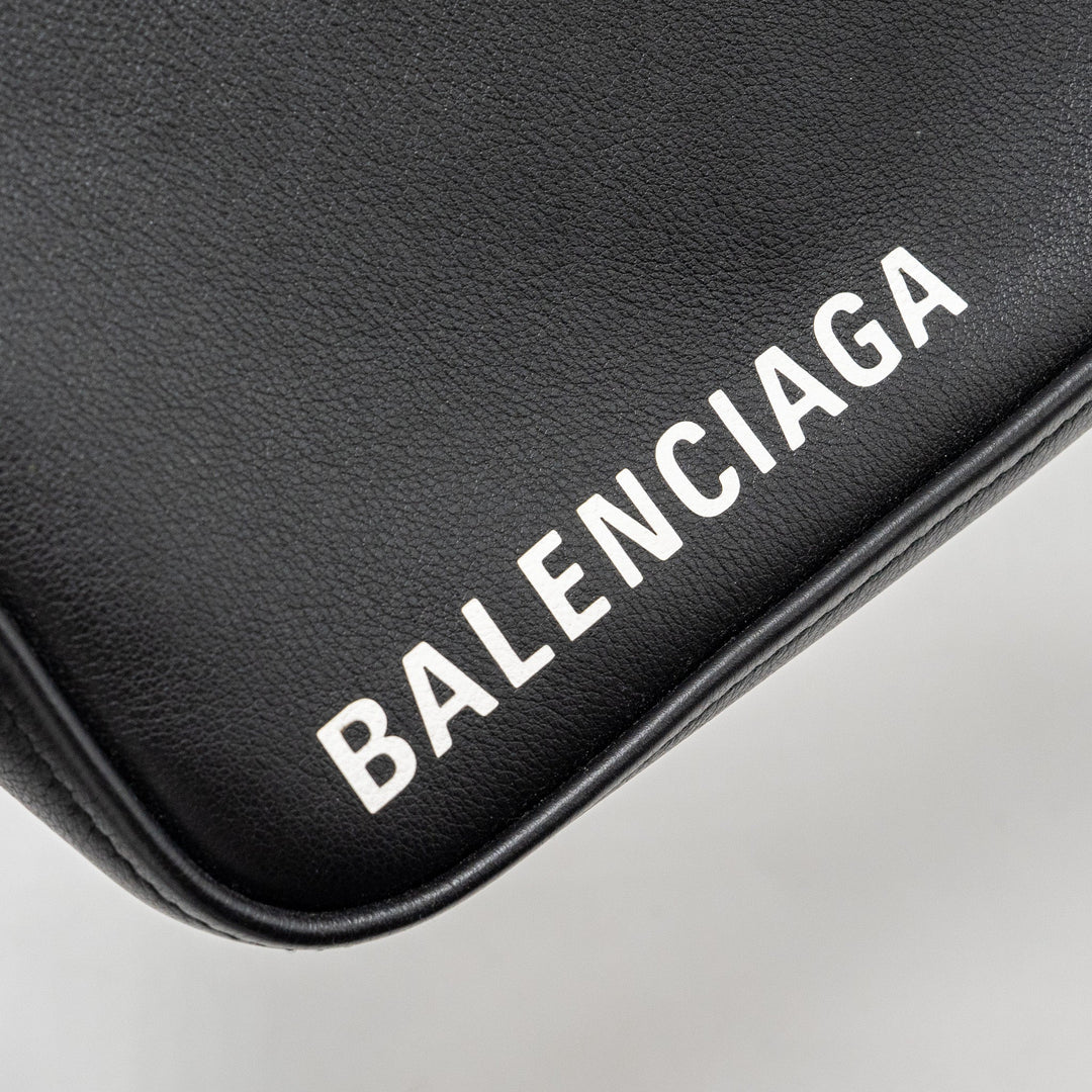 Top Quality Balenciaga triangle duffle bag calfskin black SHW