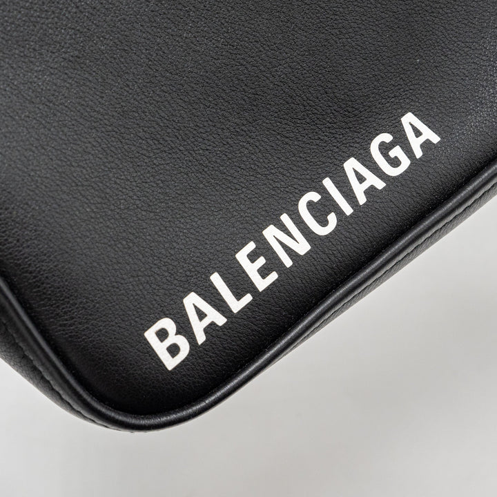 Top Quality Balenciaga triangle duffle bag calfskin black SHW