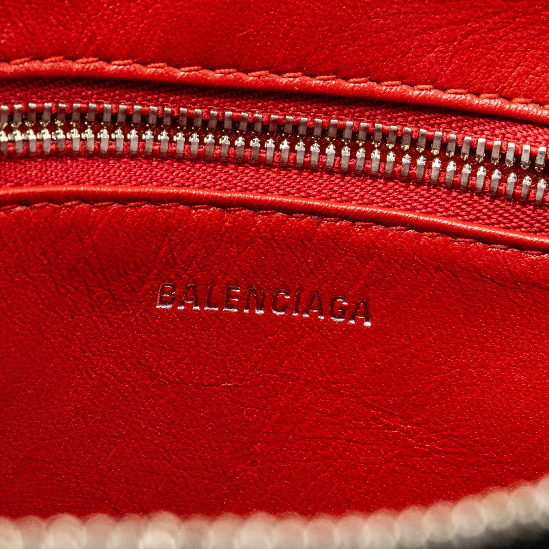 Top Quality Balenciaga triangle duffle bag calfskin black SHW