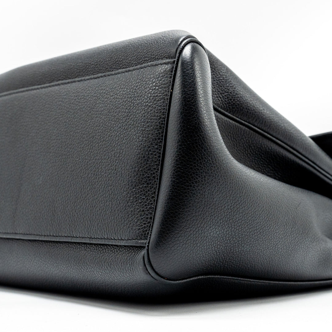 Celine Medium Soft 16 Bag Grained Calfskin Black