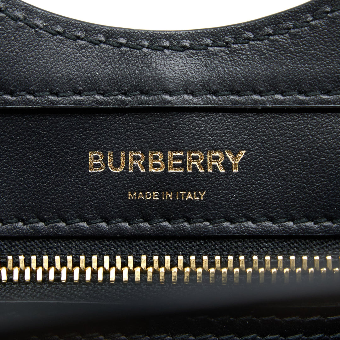 Burberry Check Pocket Bag Cashmere/Leather Multicolour Brown GHW