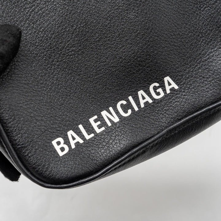 Top Quality Balenciaga triangle zip clutch calfskin black SHW