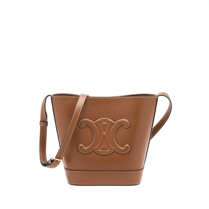 Top Quality Celine Small Bucket Cuir Triomphe Calfskin Tan