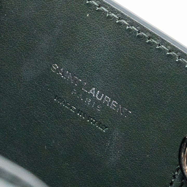 Saint Laurent/YSL Sac de Jour Nano Croc-embossed Calfskin Dark Green SHW