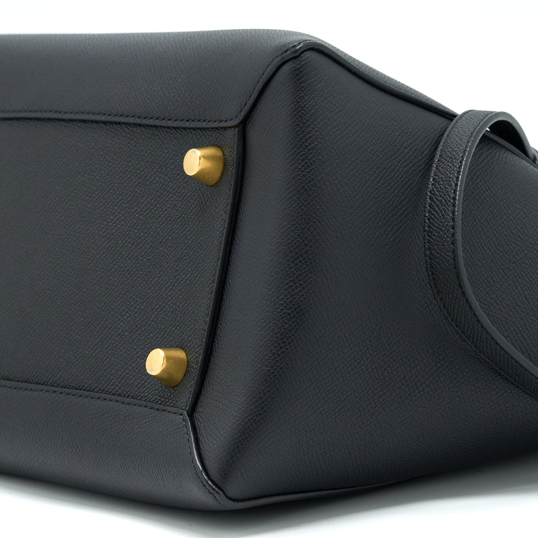 Celine Mini Belt Grained Calfskin Black