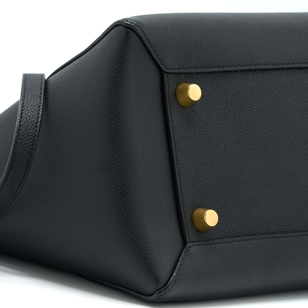 Celine Mini Belt Grained Calfskin Black