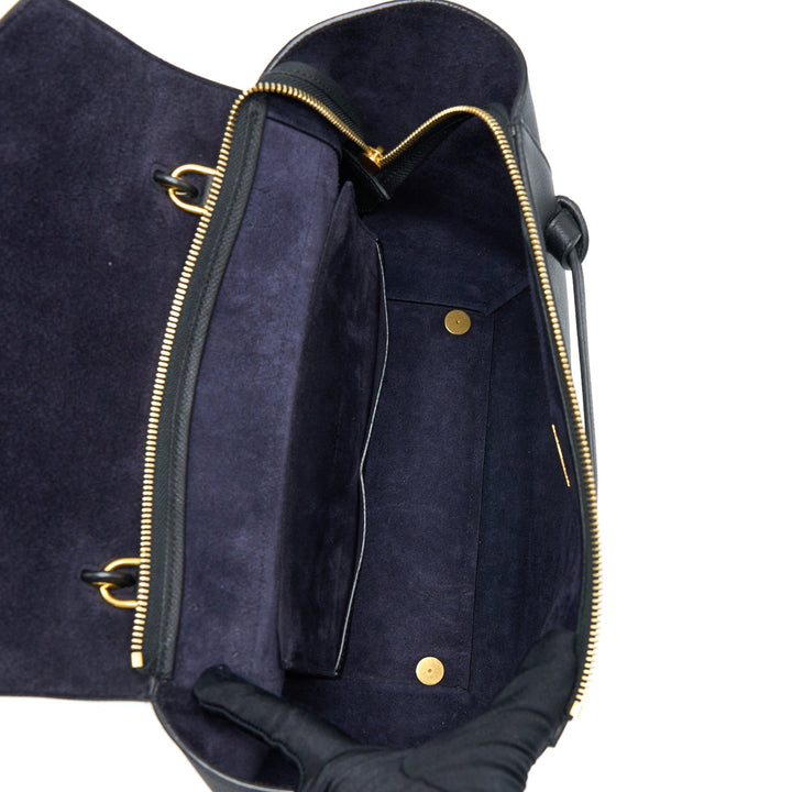 Celine Mini Belt Grained Calfskin Black