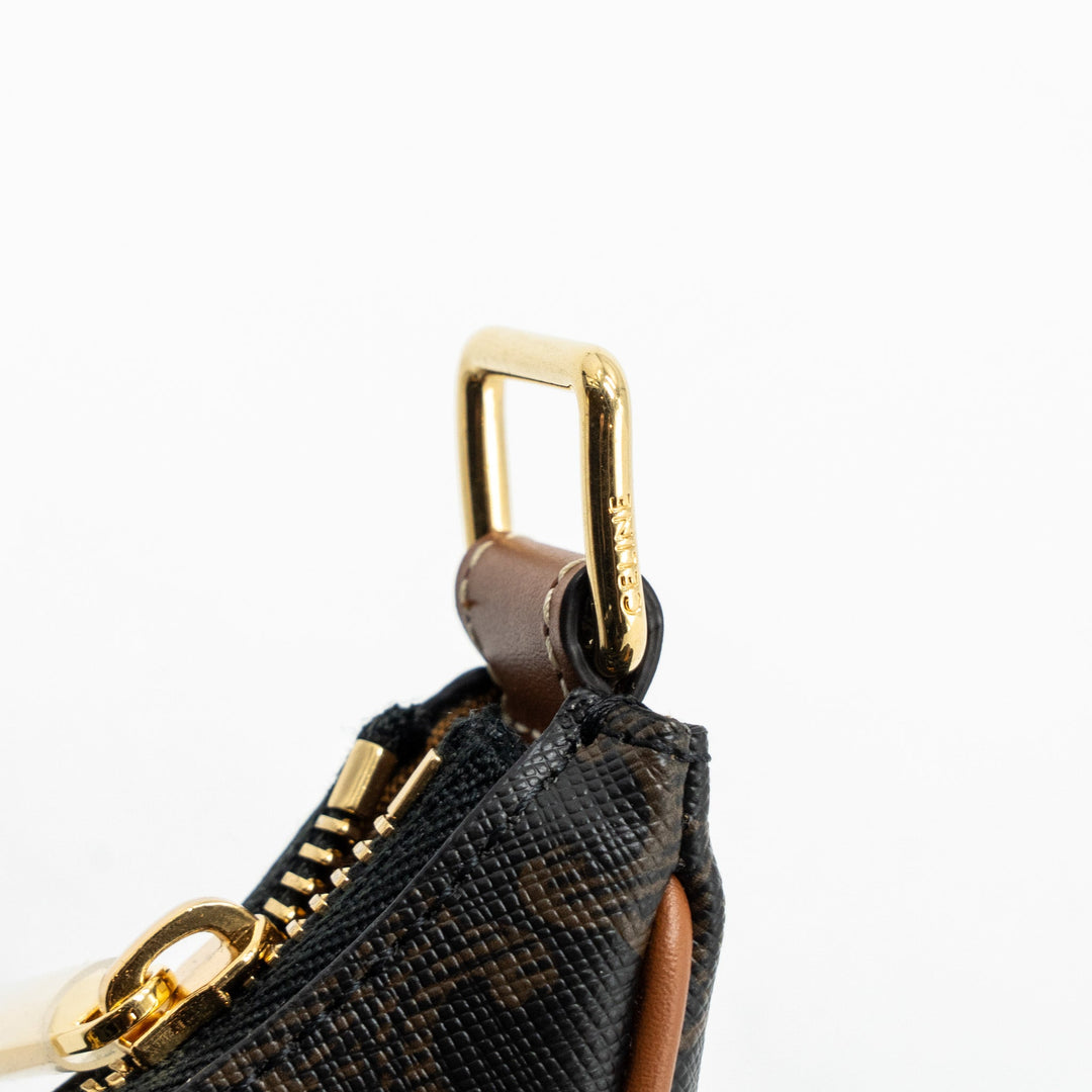 Celine medium Ava TRIOMPHE CANVAS AND CALFSKIN TAN
