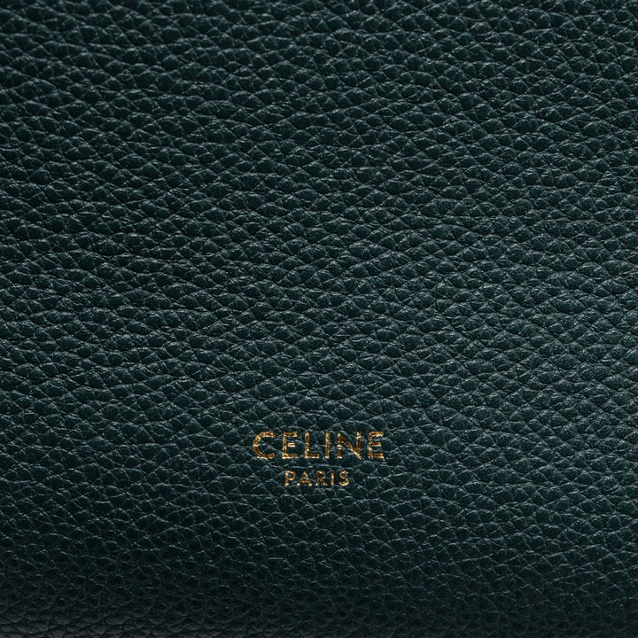 Celine Sangle bucket bag calfskin dark green