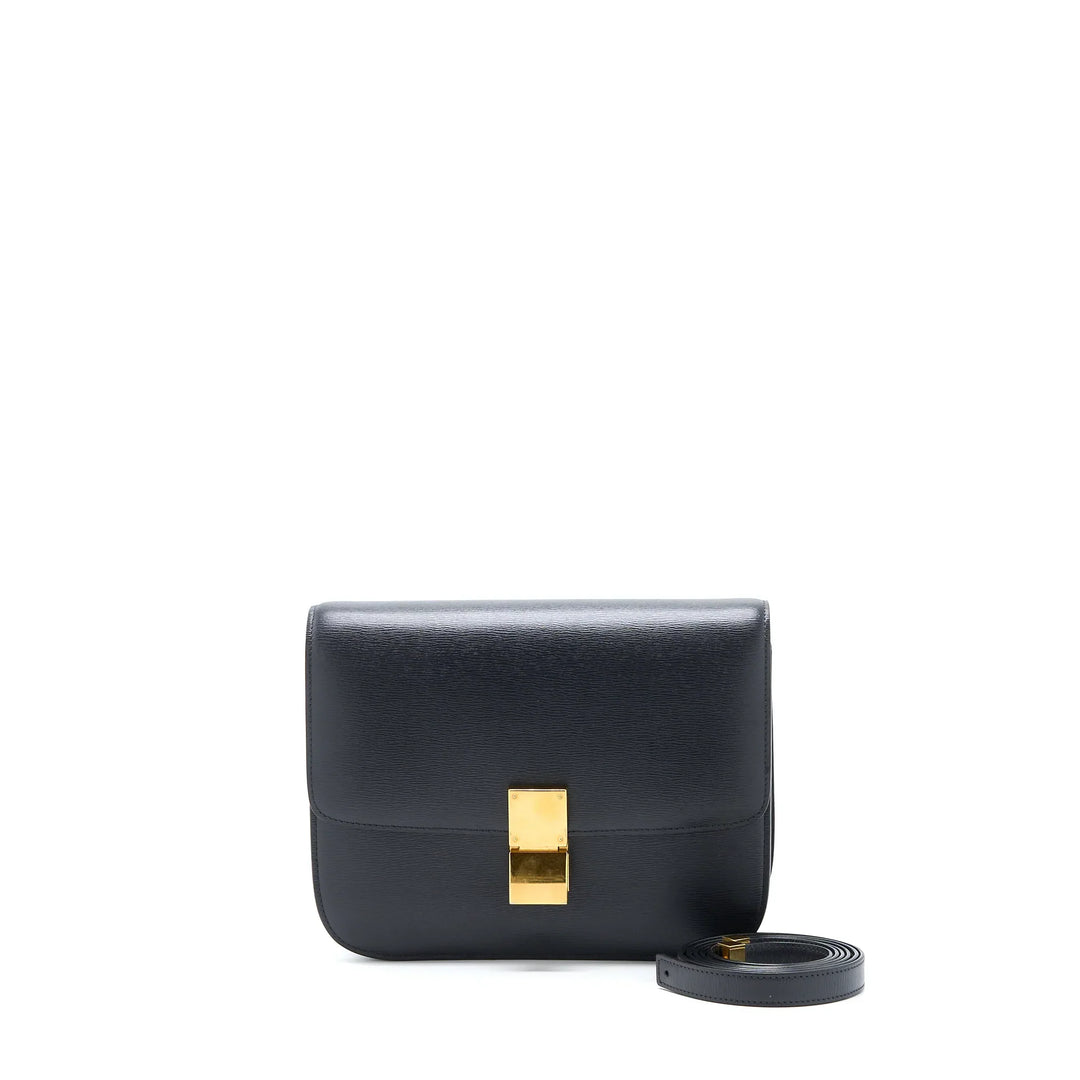 Celine Medium Classic Box Calfskin Liege Anthracite