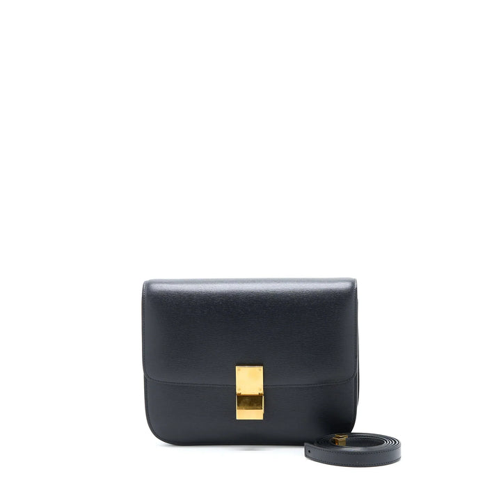 Celine Medium Classic Box Calfskin Liege Anthracite