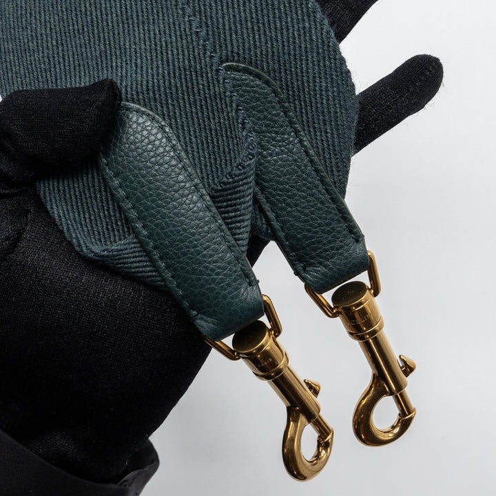Celine Sangle bucket bag calfskin dark green