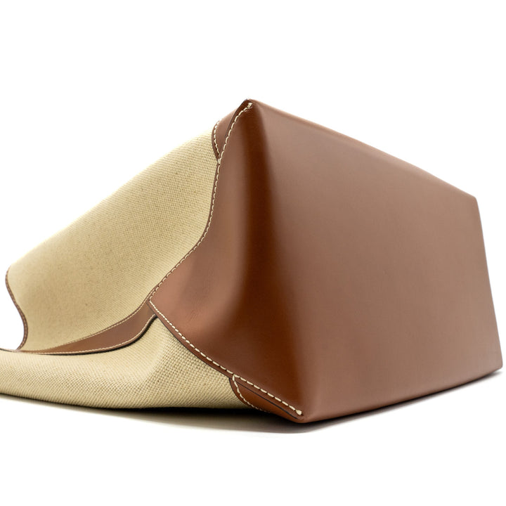 Celine cabas Marin canvas / calfskin natural / tan / multicolour