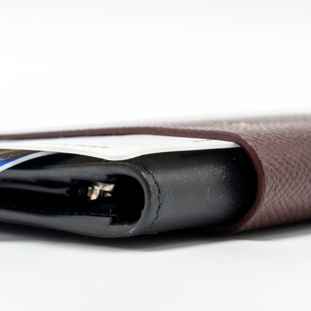 Top Quality Balenciaga Passport Long wallet 2 tickets calfskin dark red