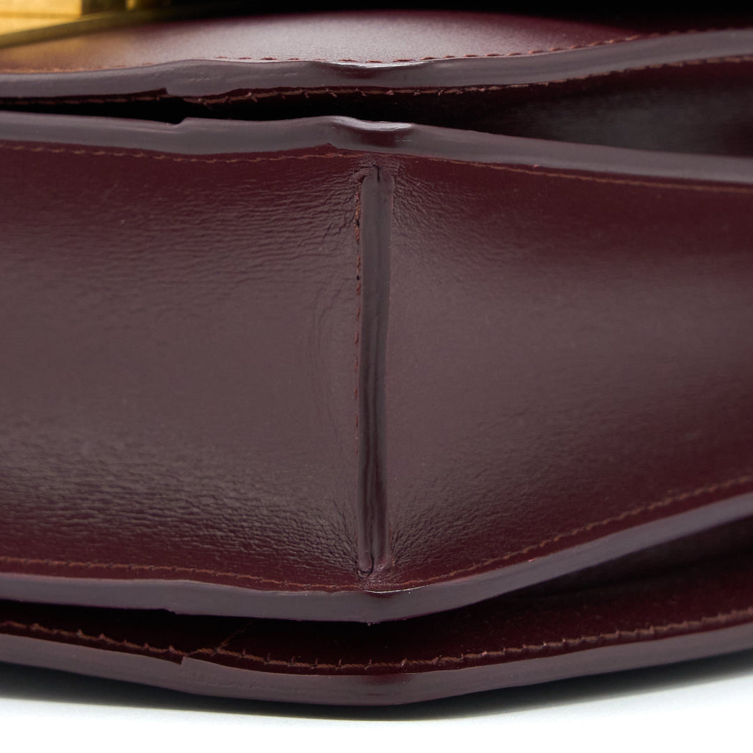 Celine Mini Box Calfskin Burgundy