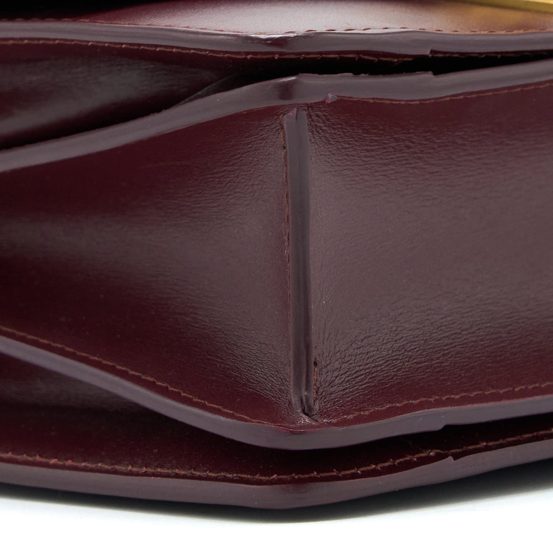 Celine Mini Box Calfskin Burgundy