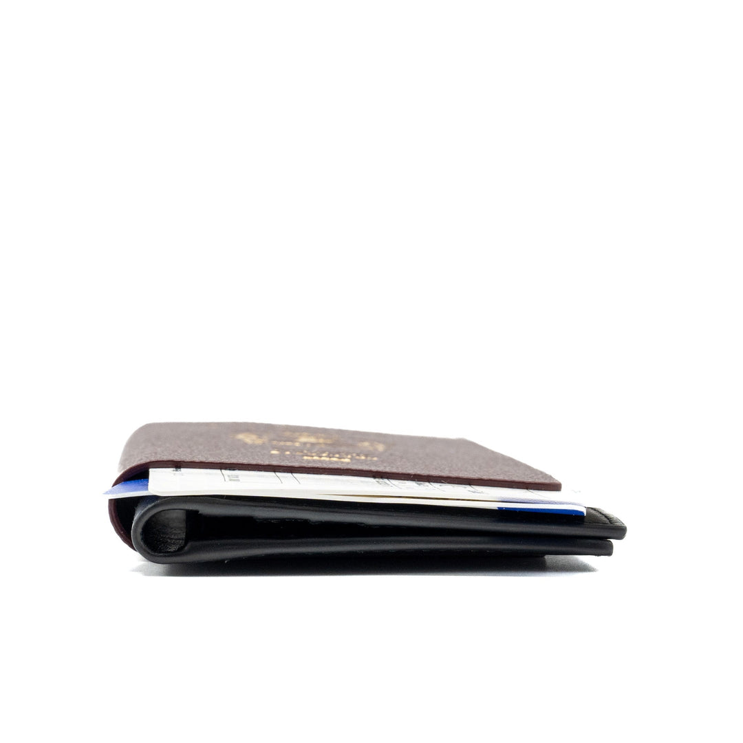 Top Quality Balenciaga Passport Long wallet 2 tickets calfskin dark red