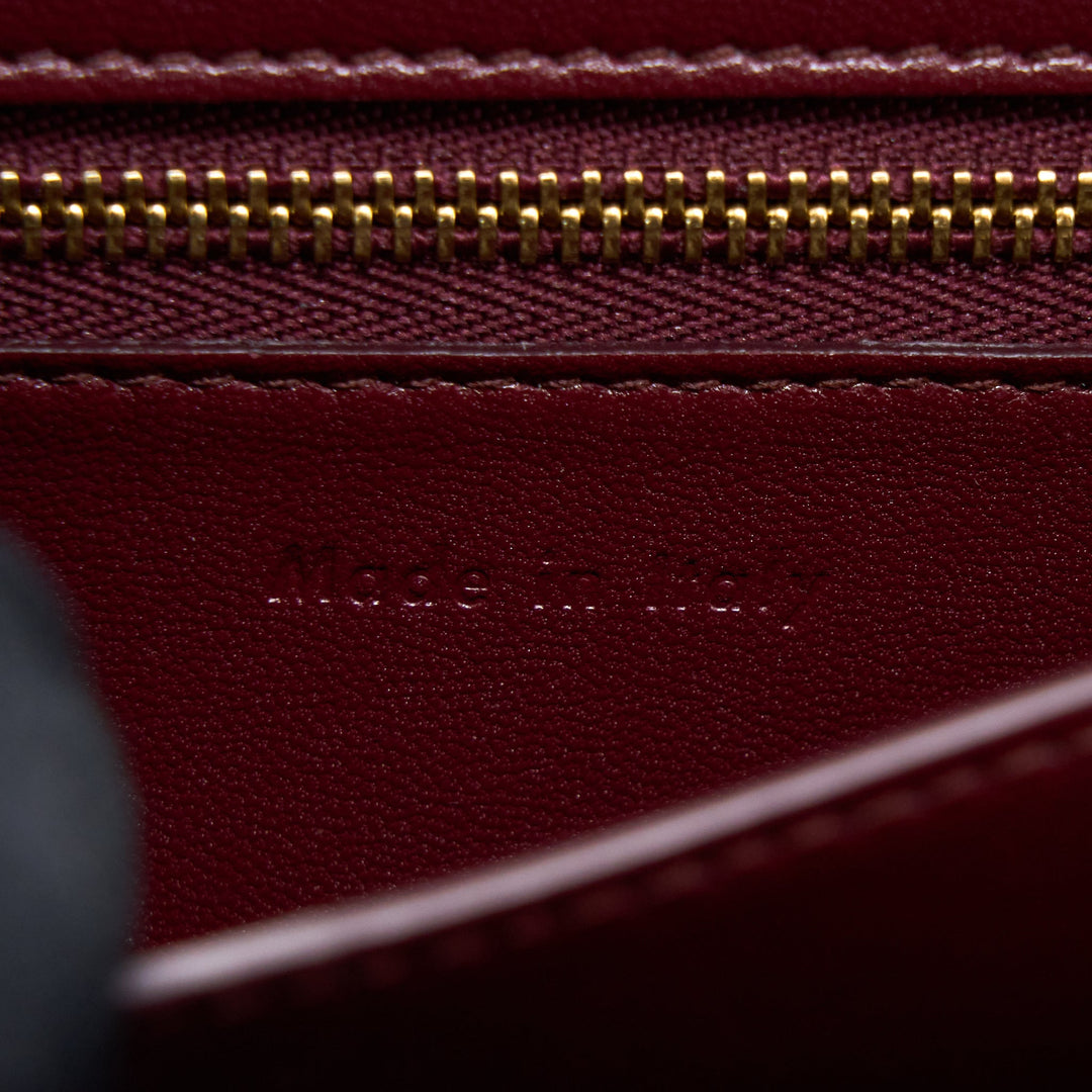 Celine Mini Box Calfskin Burgundy