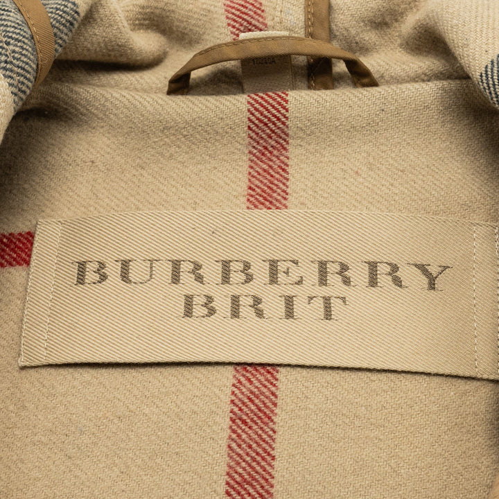 Burberry Size IT 38 Mersey Duffle Coat Wool Brown