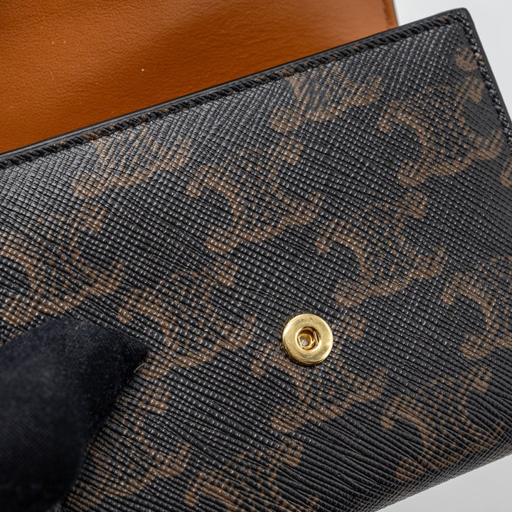 Top Quality Celine Small Triomphe Flap Wallet Canvas Tan