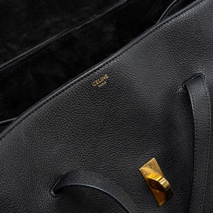 Celine Medium Soft 16 Bag Grained Calfskin Black
