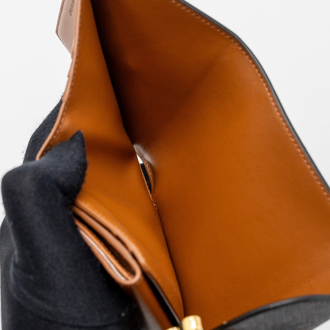 Top Quality Celine Small Triomphe Flap Wallet Canvas Tan