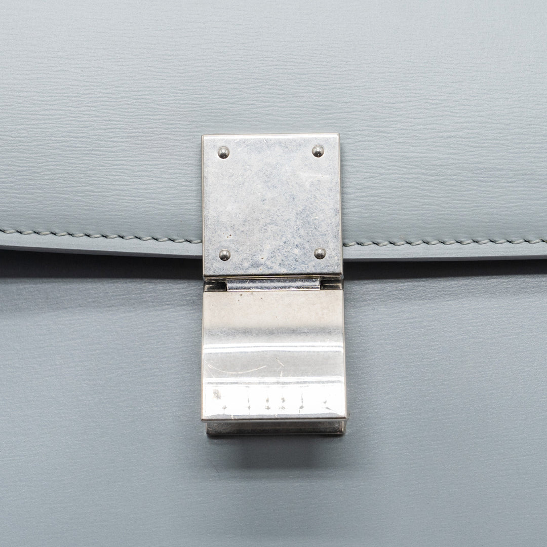 Celine Teen Classic Bag Box Calfskin Light Grey