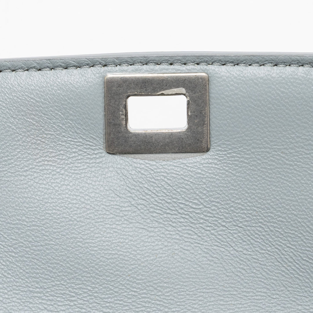 Celine Teen Classic Bag Box Calfskin Light Grey