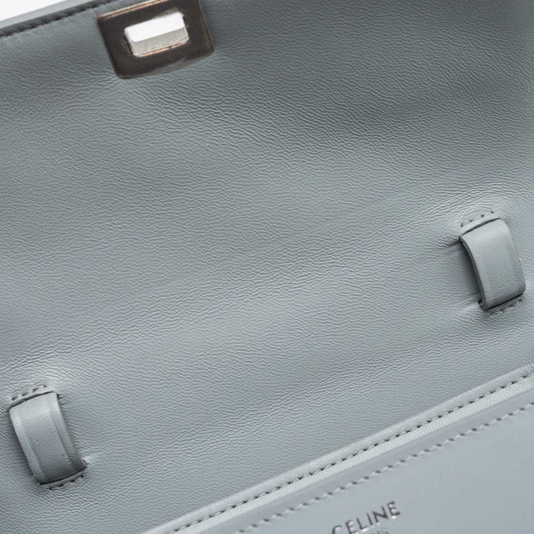 Celine Teen Classic Bag Box Calfskin Light Grey