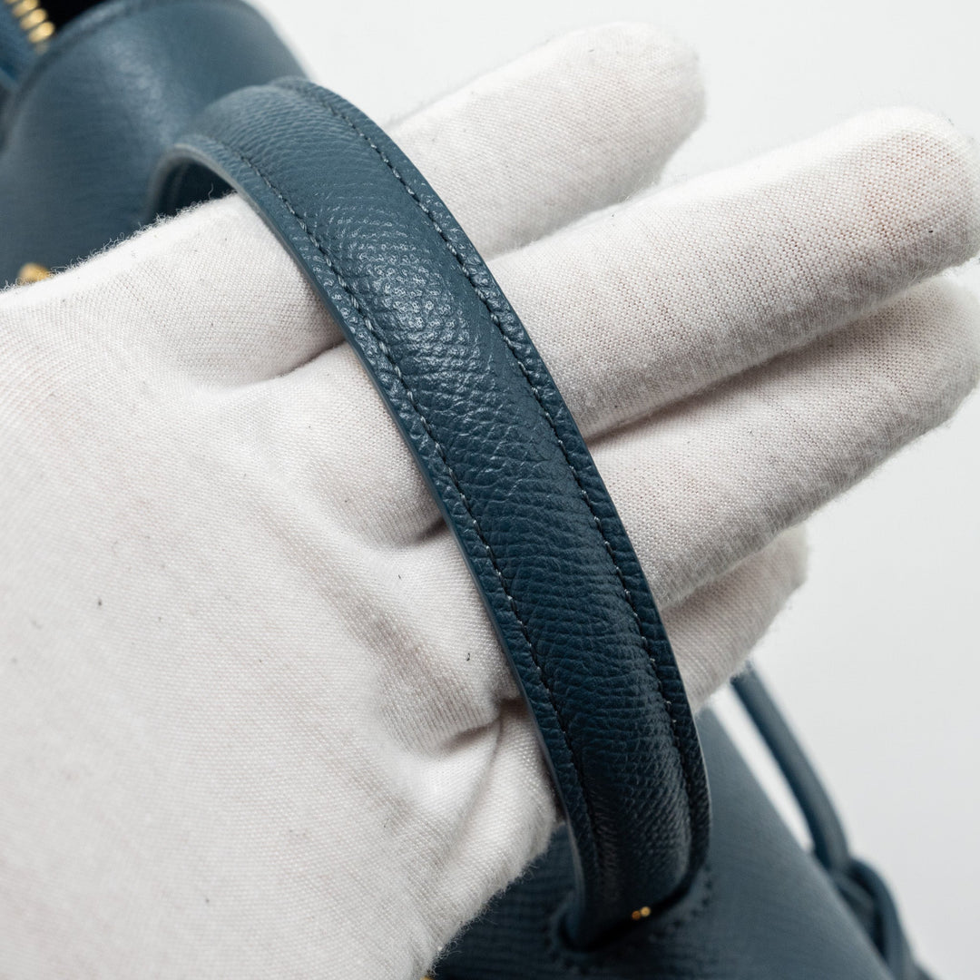 Celine nano belt bag Grained Calfskin Blue