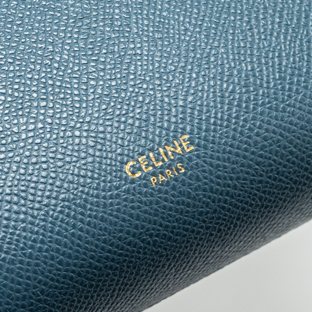 Celine nano belt bag Grained Calfskin Blue