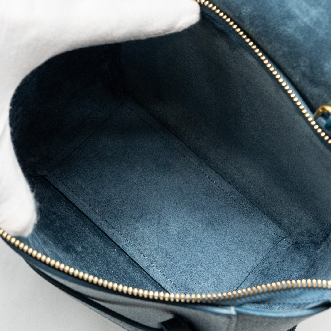 Celine nano belt bag Grained Calfskin Blue