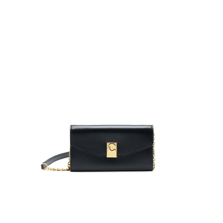 Celine Calfskin C Wallet on Chain Bag Black