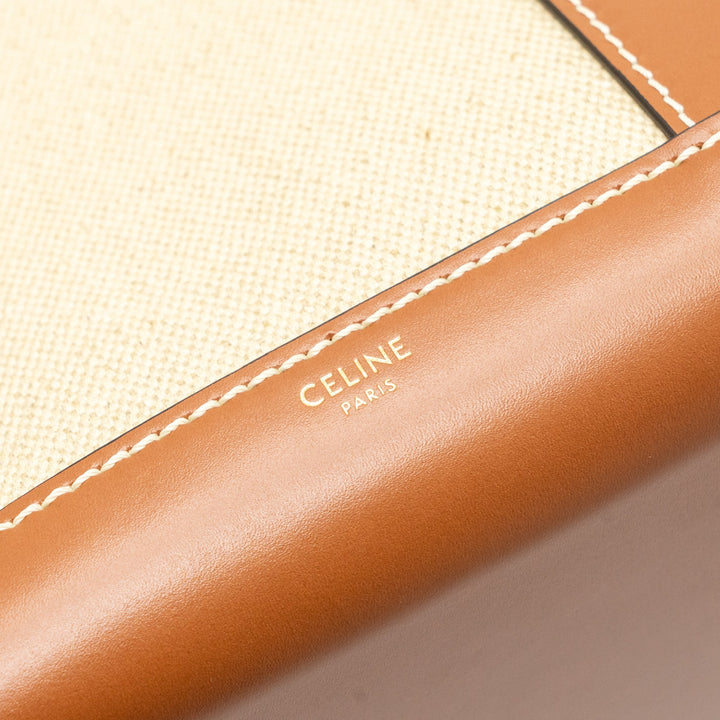 Celine cabas Marin canvas / calfskin natural / tan / multicolour
