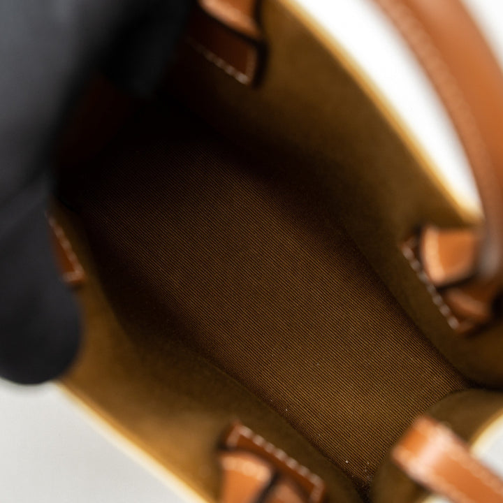 Celine Mini Vertical Caban Triomphe Canvas/Calfskin