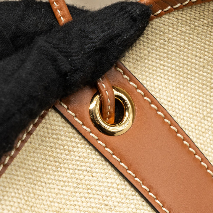 Celine cabas Marin canvas / calfskin natural / tan / multicolour