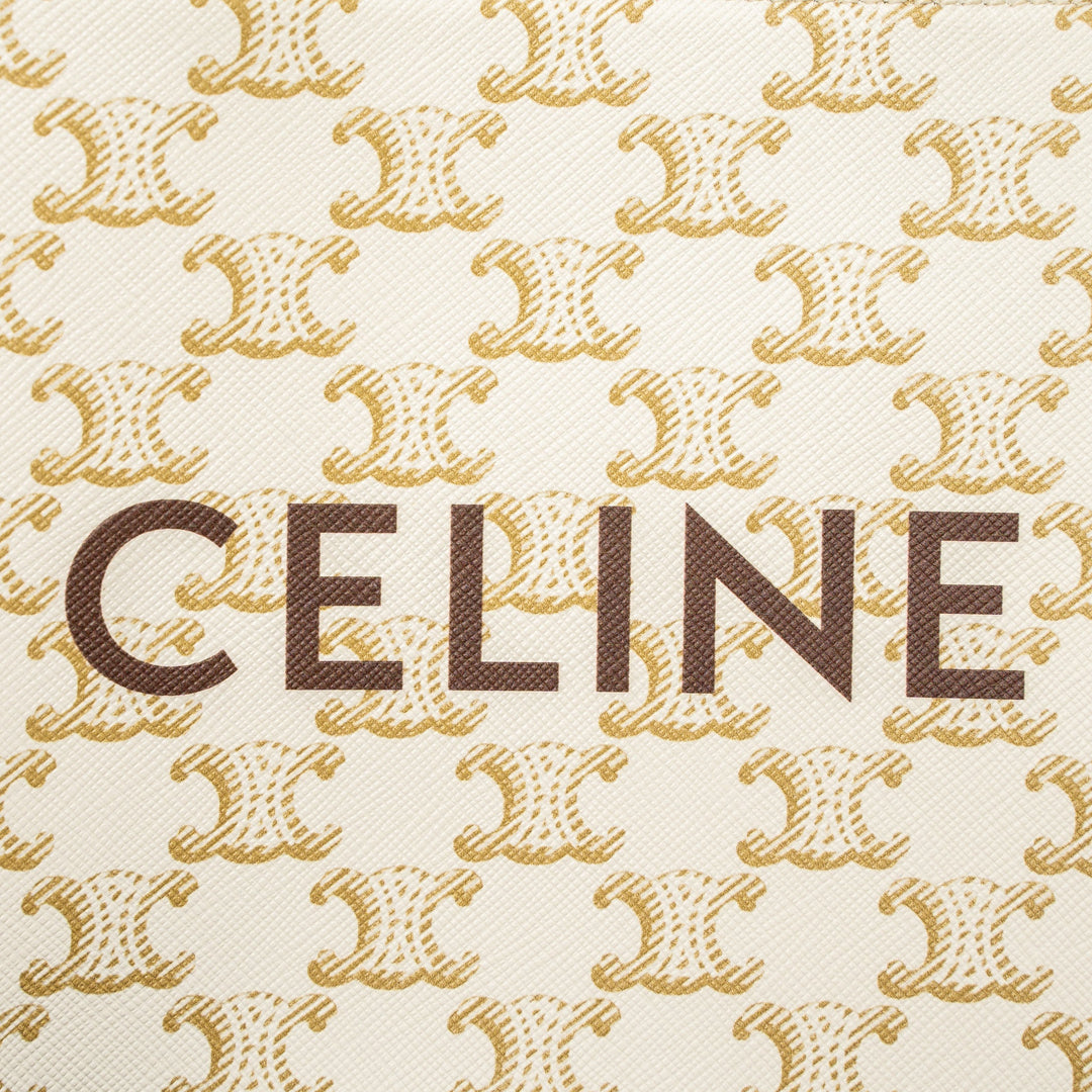 Celine Mini Vertical Caban Triomphe Canvas/Calfskin