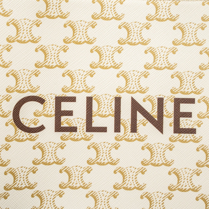 Celine Mini Vertical Caban Triomphe Canvas/Calfskin