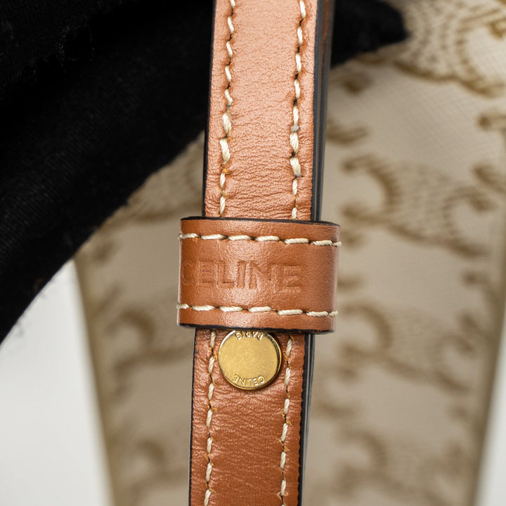 Celine Mini Vertical Caban Triomphe Canvas/Calfskin