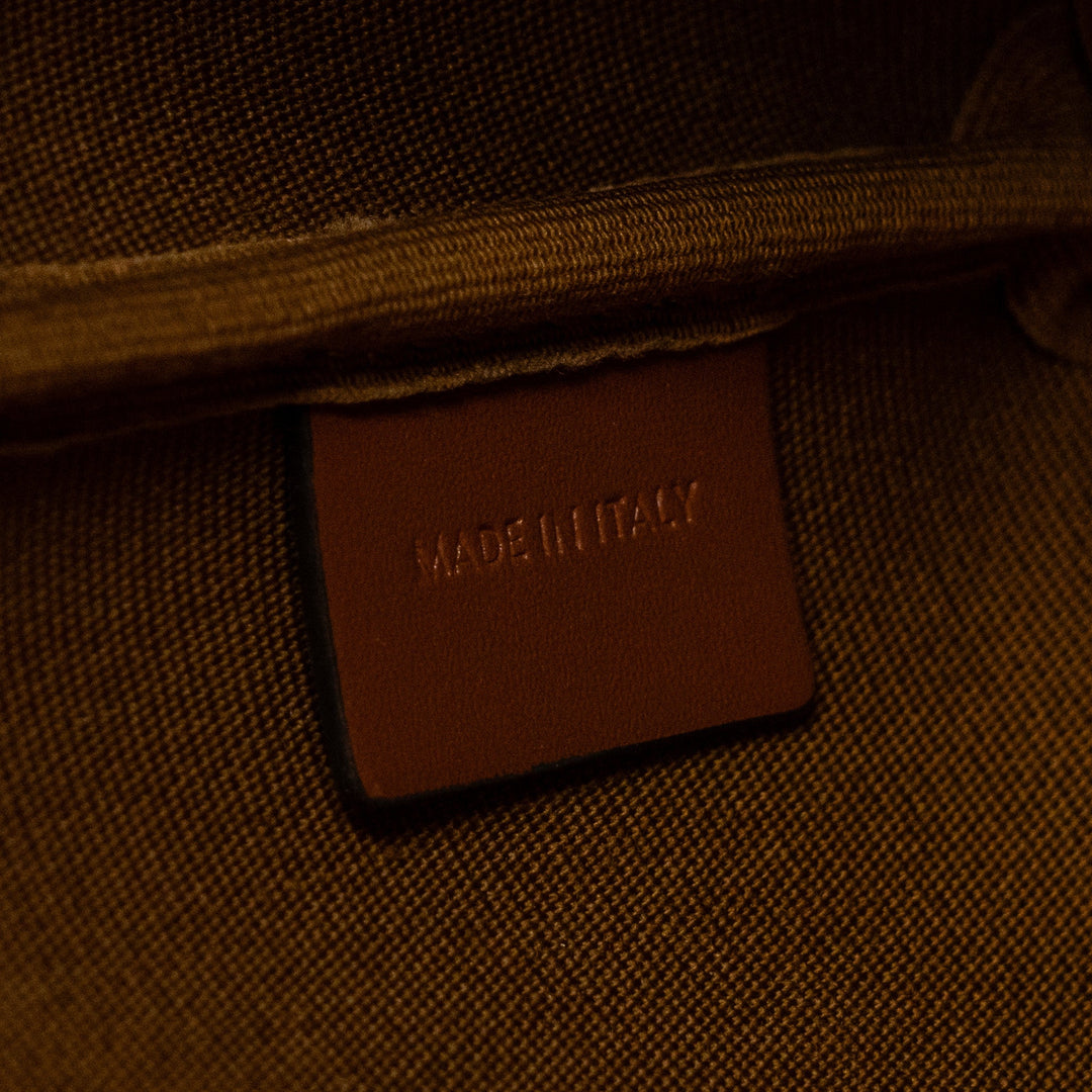 Celine small bucket IN TRIOMPHE CANVAS AND CALFSKIN TAN