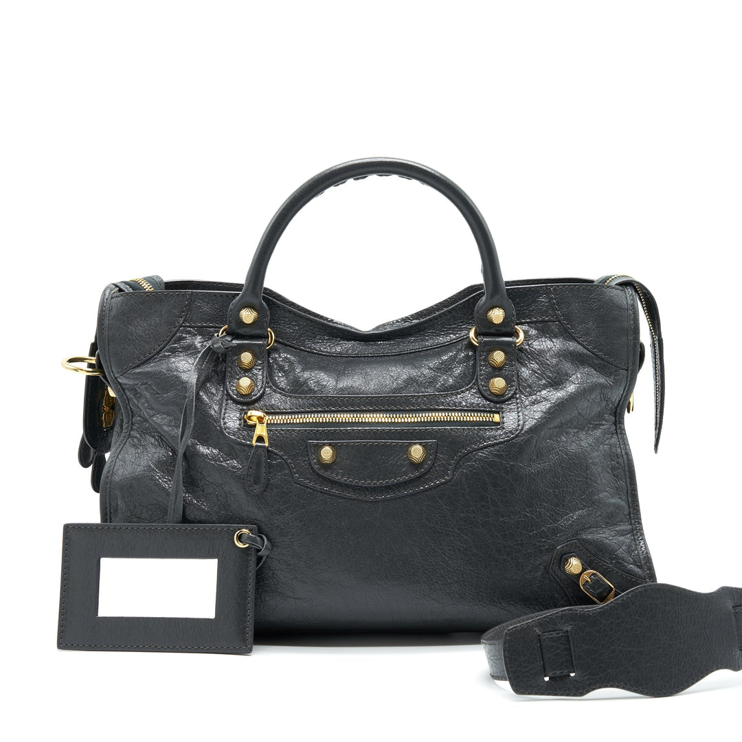 Top Quality Balenciaga GIANT CITY IN DARK GREY GHW