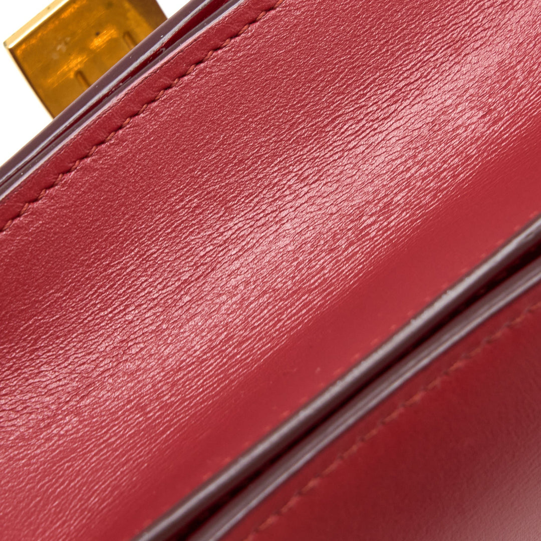 Celine Mini Box Calfskin Red