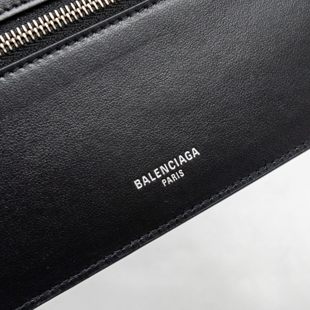 Top Quality Balenciaga Passport Long wallet 2 tickets calfskin dark red