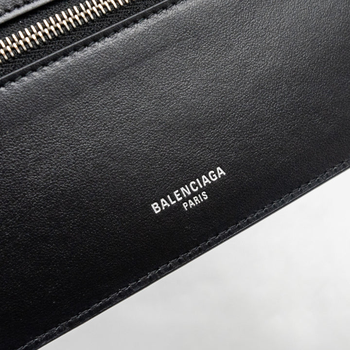 Top Quality Balenciaga Passport Long wallet 2 tickets calfskin dark red