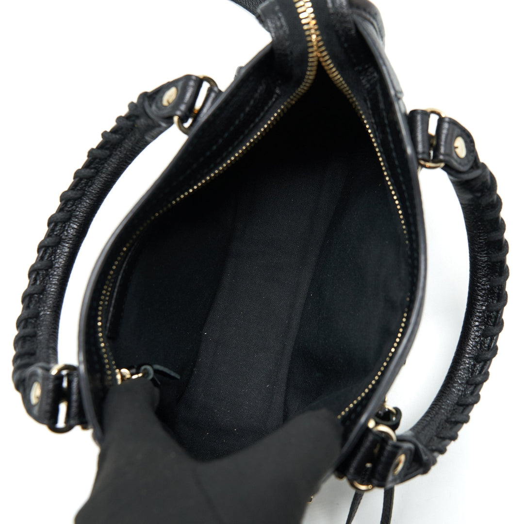 Top Quality Balenciaga Mini City Bag Black GHW